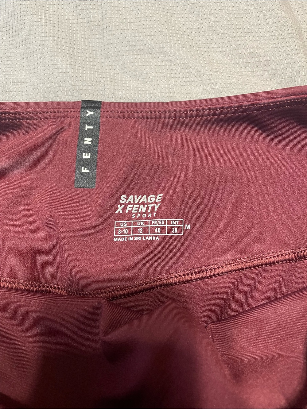 Savage x Fenty Burgundy Athletic Leggings